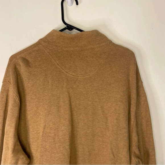 Men's Lands End Brown Pull Over Quarter Zip Sweater Size XL Business Casual - Picture 8 of 14